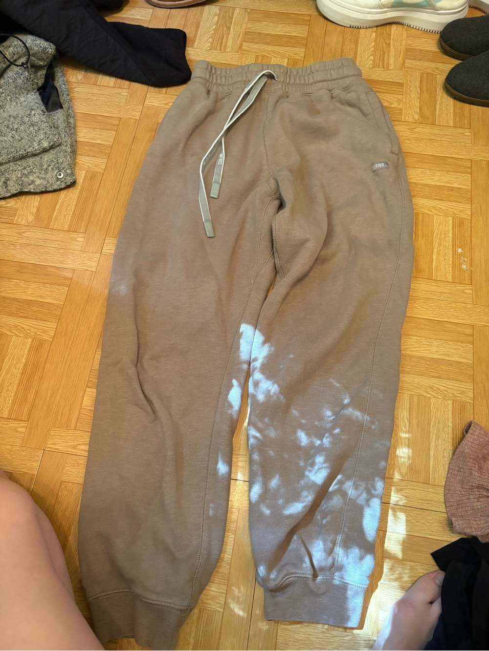 Figs Brown Tie-Dye Track Pants